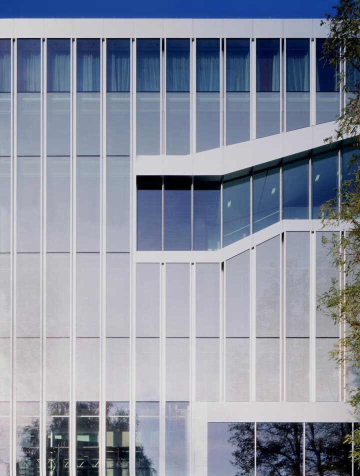 OKATECH metal mesh glazing on the facade of the Dutch Embassy in Berlin, designed by OMA / Rem Koolhaas