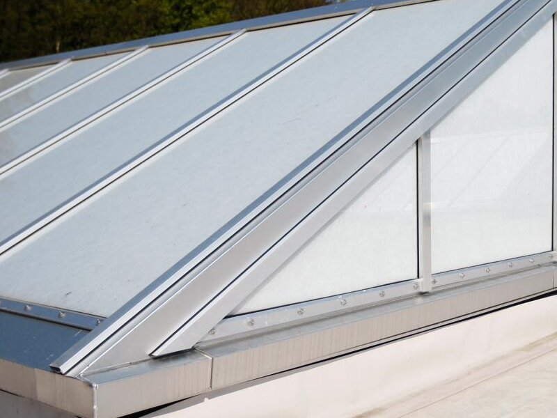 OKALUX capillary glazing skylight panels showing diffused daylight texture