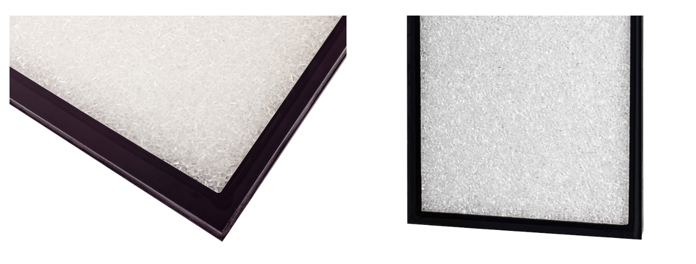 OKALUX R corner-detail product shots showing variant construction